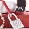 Online The Jolly Christmas Shop Raz 3.75" Love Lock Glass Christmas Ornament 4053123
