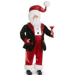 Clearance The Jolly Christmas Shop Raz 24" Martini Santa Christmas Figure 4302345