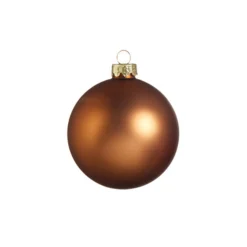 The Jolly Christmas Shop Raz 3" Matte Brown Glass Christmas Ornament 4422869