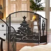 Online The Jolly Christmas Shop Raz 48" Merry Christmas Fireplace Screen Christmas Decoration 4317034