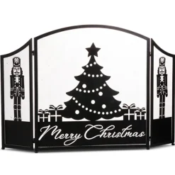 Online The Jolly Christmas Shop Raz 48" Merry Christmas Fireplace Screen Christmas Decoration 4317034