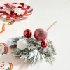 Sale The Jolly Christmas Shop Raz 20" Mixed Greenery And Red And White Ornament Pick Christmas Tree Accessory F4309875