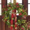 Best The Jolly Christmas Shop Raz 30" Mixed Greenery With Pinecone And Berry Wreath W4111581
