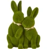 Clearance The Jolly Christmas Shop Raz 11" Moss Rabbit Couple Easter Decoration 4210159