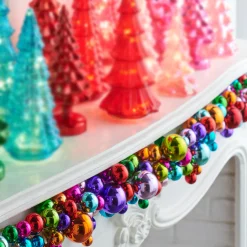 Hot The Jolly Christmas Shop Raz 6' Multicolor Ball Christmas Garland G4202280