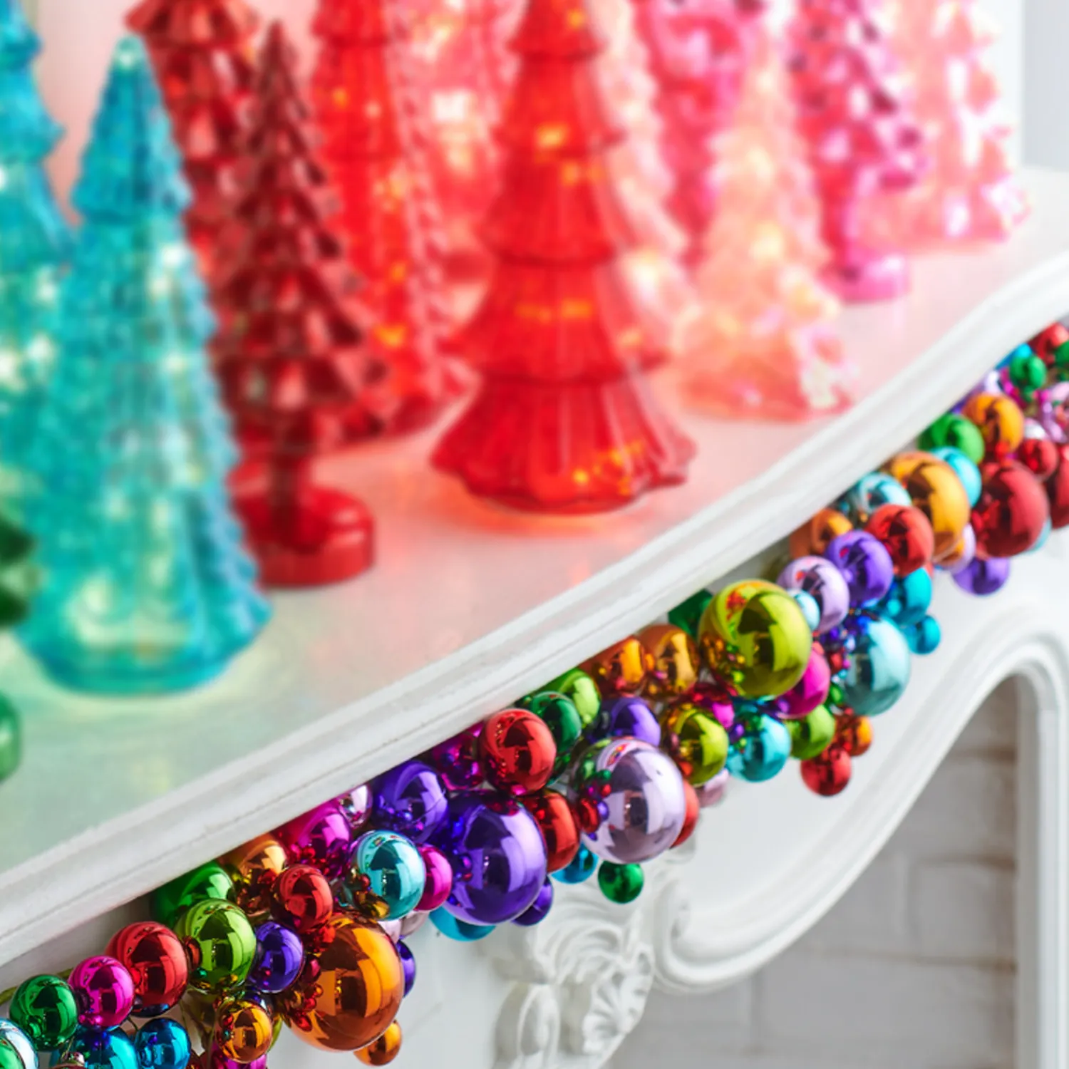 Hot The Jolly Christmas Shop Raz 6' Multicolor Ball Christmas Garland G4202280