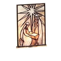 Hot The Jolly Christmas Shop Raz 6.25" North Star Holy Family Christmas Night Light 4419079