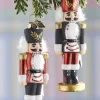 New The Jolly Christmas Shop Raz 5.75" Nutcracker Glass Christmas Ornament 4220229