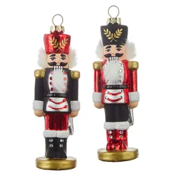 New The Jolly Christmas Shop Raz 5.75" Nutcracker Glass Christmas Ornament 4220229