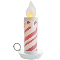 Outlet The Jolly Christmas Shop Raz 17.5" Or 22.5" Battery Operated Peppermint Striped Large Candle Christmas Decoration