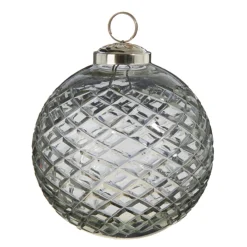 Outlet The Jolly Christmas Shop Raz 4" Or 5" Clear Diamond Cut Ball Glass Christmas Ornament