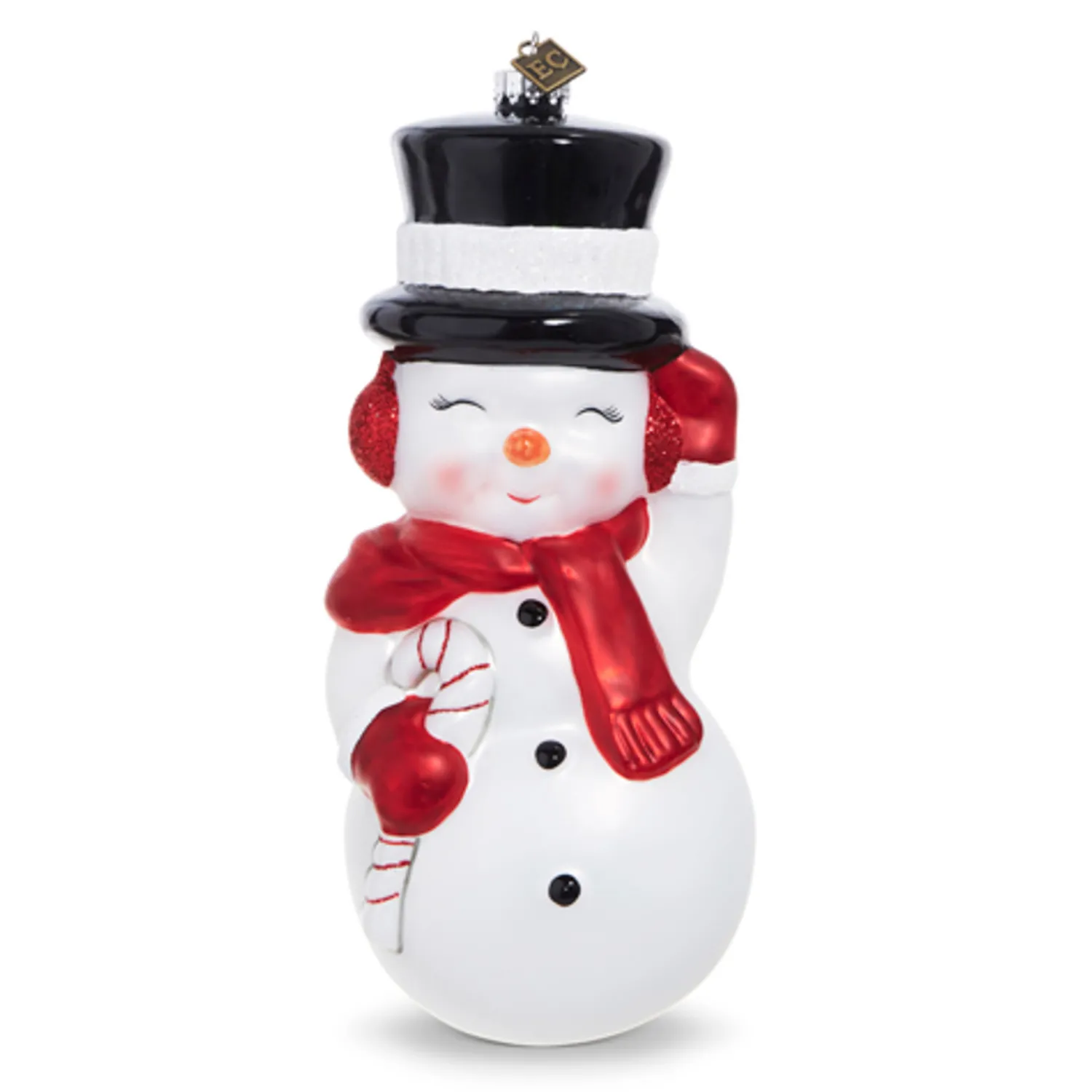 Best The Jolly Christmas Shop Raz 4.5" Or 8" Eric Cortina Snowman Blow Mold Glass Christmas Ornament 4253122