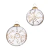 Outlet The Jolly Christmas Shop Raz 4" Or 5" Gold Etched Snowflake Ball Glass Christmas Ornament