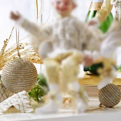 Clearance The Jolly Christmas Shop Raz 2.25" Or 3.75" Gold Rhinestone Christmas Ball Ornament