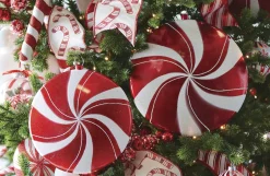 Online The Jolly Christmas Shop Raz 10" Or 12" Large Peppermint Christmas Ornament