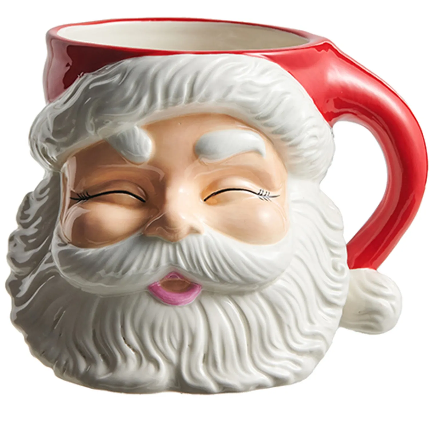 Best The Jolly Christmas Shop Raz 6" Or 8" Large Red Santa Mug Christmas Container