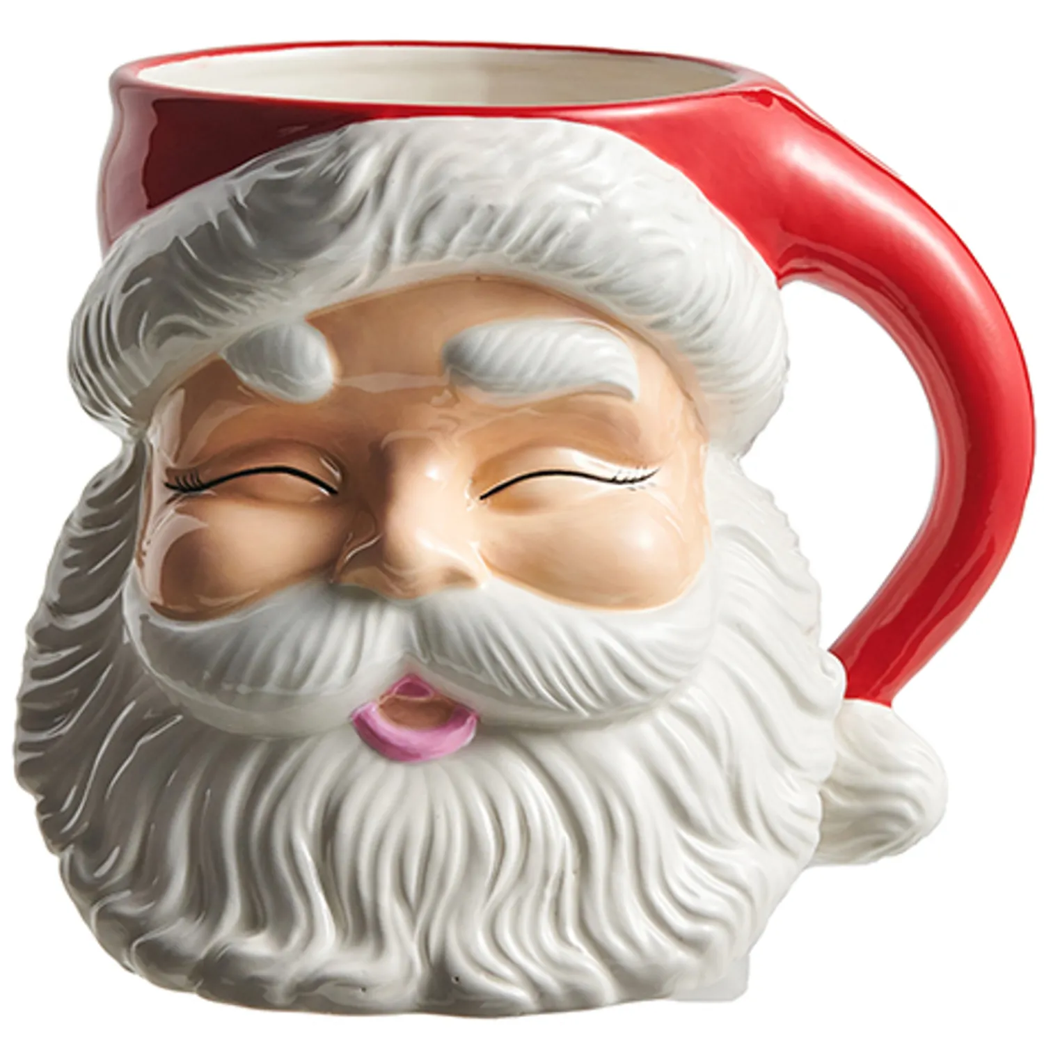 Best The Jolly Christmas Shop Raz 6" Or 8" Large Red Santa Mug Christmas Container