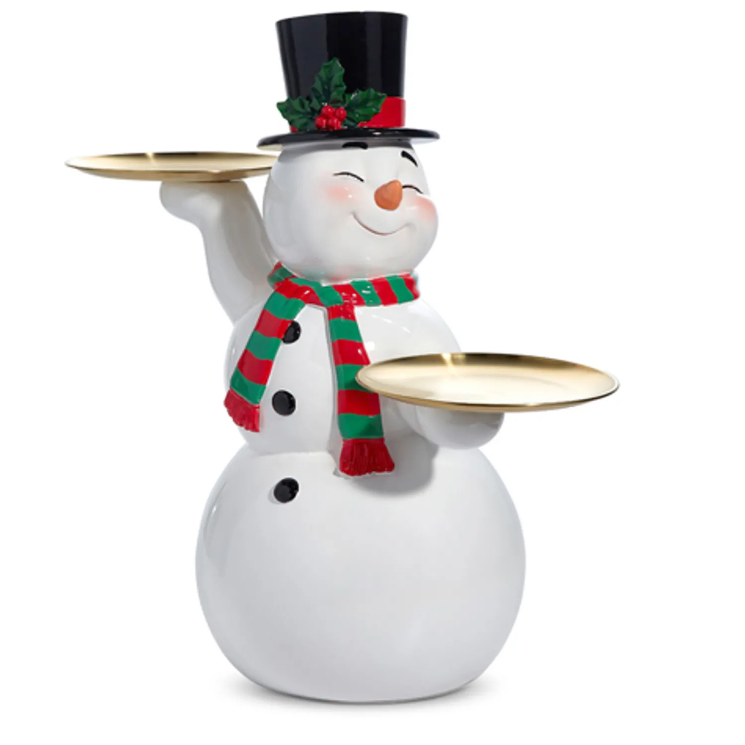 Discount The Jolly Christmas Shop Raz 16" Or 25" Large Retro Snowman Cake Plate Christmas Decoration