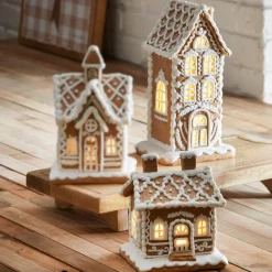 The Jolly Christmas Shop Raz 6" Or 10" Lighted Christmas Gingerbread Town House Decoration