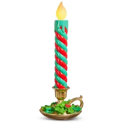New The Jolly Christmas Shop Raz 14.5" Or 17.5" Multicolor Lighted Striped Christmas Candles Decoration