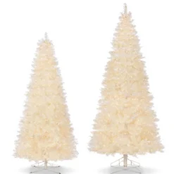 Discount The Jolly Christmas Shop Raz 7.5' Or 9' O Tannenbaum Crystal Iridescent White Pine Christmas Tree With Cluster LED Lights
