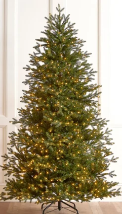 Outlet The Jolly Christmas Shop Raz 7.5' Or 9' O Tannenbaum Nordic Fir Real Feel Christmas Tree With Brilliant LED Lights