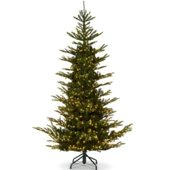The Jolly Christmas Shop Raz 7.5' Or 9' O Tannenbaum Norwegian Spruce Real Feel Christmas Tree With Brilliant LED Lights