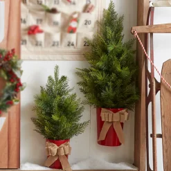 Online The Jolly Christmas Shop Raz 27" Or 35" Potted Half Wall Hanging Christmas Tree
