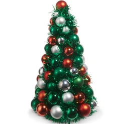 Hot The Jolly Christmas Shop Raz 13" Or 15.5" Red And Green Ball Ornament Tree Christmas Decoration