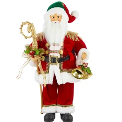 New The Jolly Christmas Shop Raz 21.25" Or 24" Traditional Santa Christmas Figure