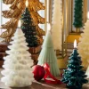 Hot The Jolly Christmas Shop Raz 5.5" Or 7" Uyuni Pine Green Tree Round Battery Operated Candle With Lighted Flickering Wick
