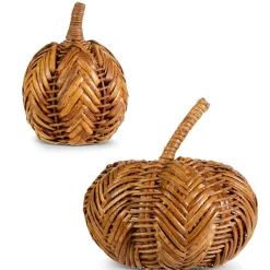 Discount The Jolly Christmas Shop Raz 6.5" Or 9" Wicker Pumpkin Fall Or Halloween Decoration