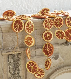 Clearance The Jolly Christmas Shop Raz 5.5' Orange Slice Christmas Tree Garland G4202278