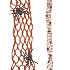 Best The Jolly Christmas Shop Raz 6.5' Orange Tinsel Spider Halloween Garland G4206787
