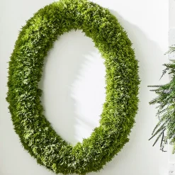 Best The Jolly Christmas Shop Raz 30.5" Oval Real Feel Cedar Christmas Wreath W4341737