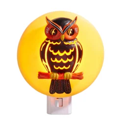 Best The Jolly Christmas Shop Raz 5" Owl In A Harvest Moon Halloween Night Light 4407035