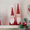 The Jolly Christmas Shop Raz 12" Painted Cone Santa Christmas Figures Set Of 2 4415571