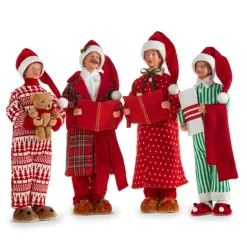 Discount The Jolly Christmas Shop Raz 17.75" Pajama Family Christmas Carolers Figure 4322103