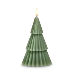 Online The Jolly Christmas Shop Raz 6" Pale Green Christmas Tree Battery Operated Candle Lighted Flickering Flame 4432917