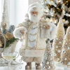 Discount The Jolly Christmas Shop Raz 18" Pearl And Jewel Champagne Santa Christmas Figure 4415583