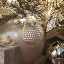 Outlet The Jolly Christmas Shop Raz 4" Pearl Ball Christmas Ornament 4402474