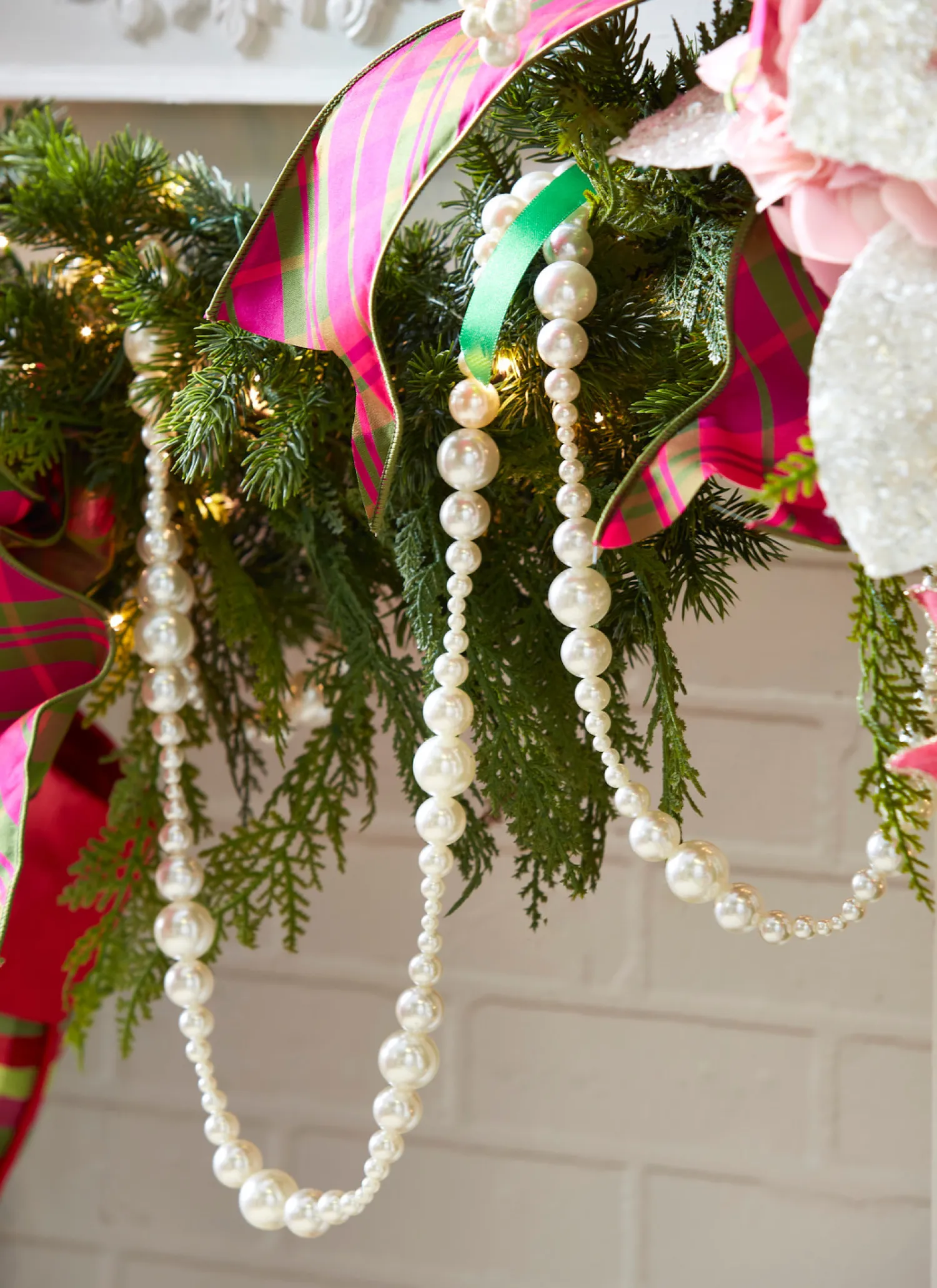 Best The Jolly Christmas Shop Raz 6' Pearl Christmas Tree Garland G4320040