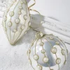Sale The Jolly Christmas Shop Raz 4" Pearl Embellished White Glass Christmas Ornament 4222818