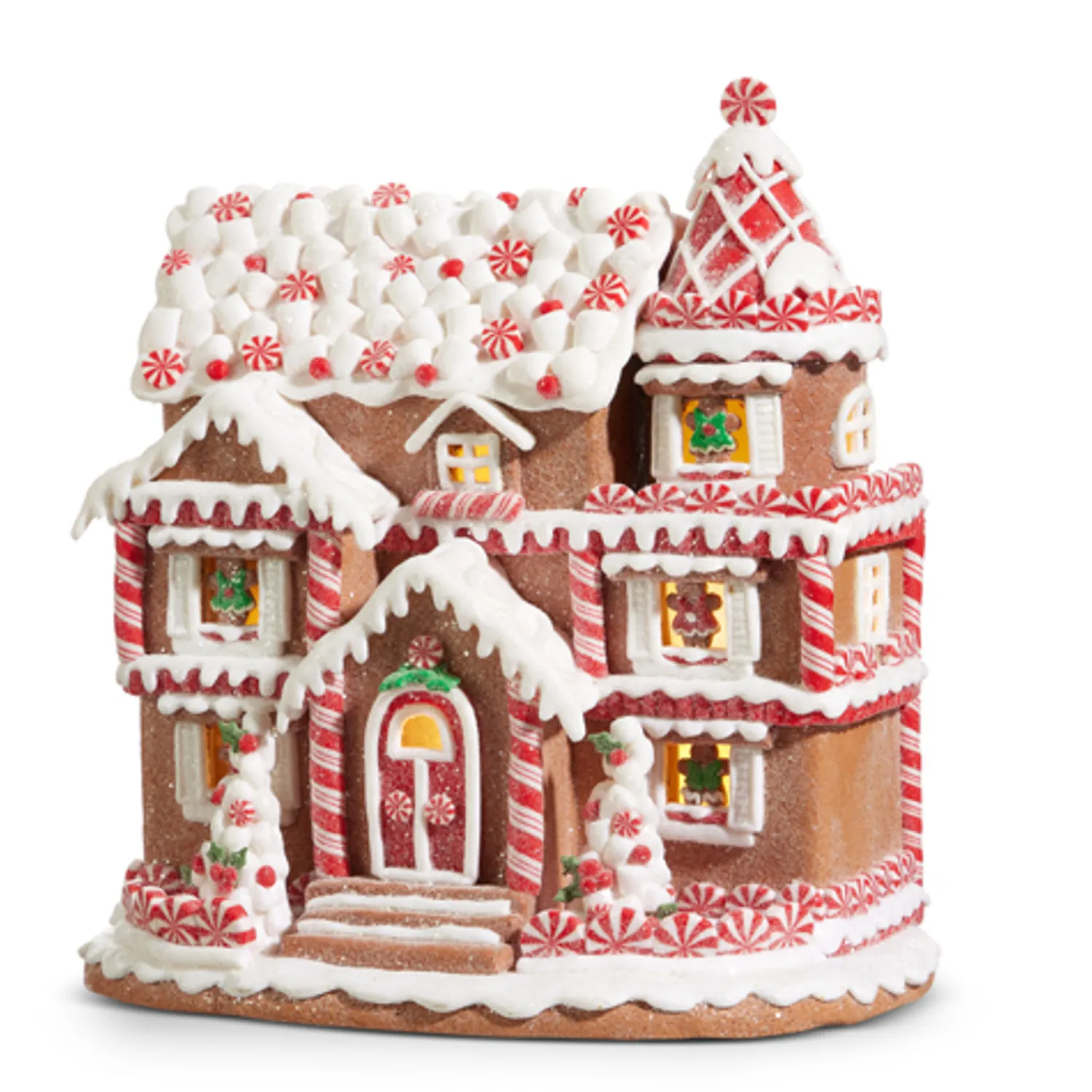Sale The Jolly Christmas Shop Raz 11" Peppermint Christmas Gingerbread House Decoration 4416281