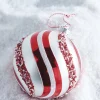 The Jolly Christmas Shop Raz 5" Peppermint Swirl Glass Ball Christmas Ornament 4220960