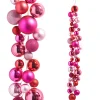 Clearance The Jolly Christmas Shop Raz 4' Pink Ball Ornament Christmas Garland G4432717