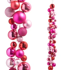 Clearance The Jolly Christmas Shop Raz 4' Pink Ball Ornament Christmas Garland G4432717