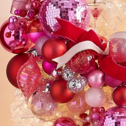 Best The Jolly Christmas Shop Raz 5" Pink Blown Glass Ball Or Finial Christmas Ornament 4424648