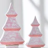 Discount The Jolly Christmas Shop Raz 9" Pink Chinoiserie Delft Trees Set Of 2 4457728