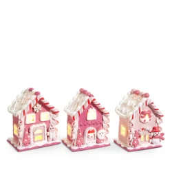 Online The Jolly Christmas Shop Raz 4.25" Pink Gingerbread House Christmas Ornament 4416329